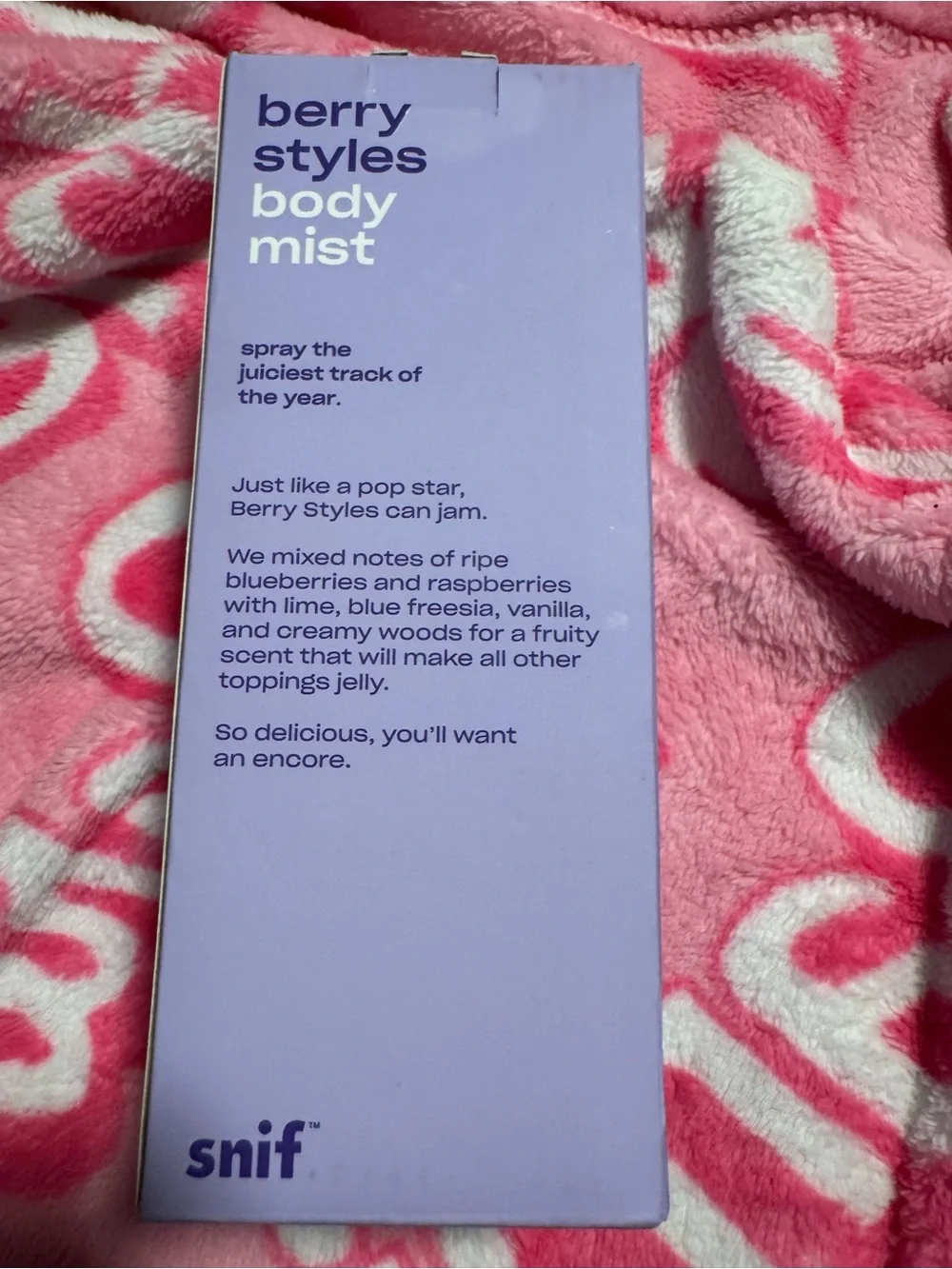 Snif Berry Styles 8oz Body Mist - New In Box